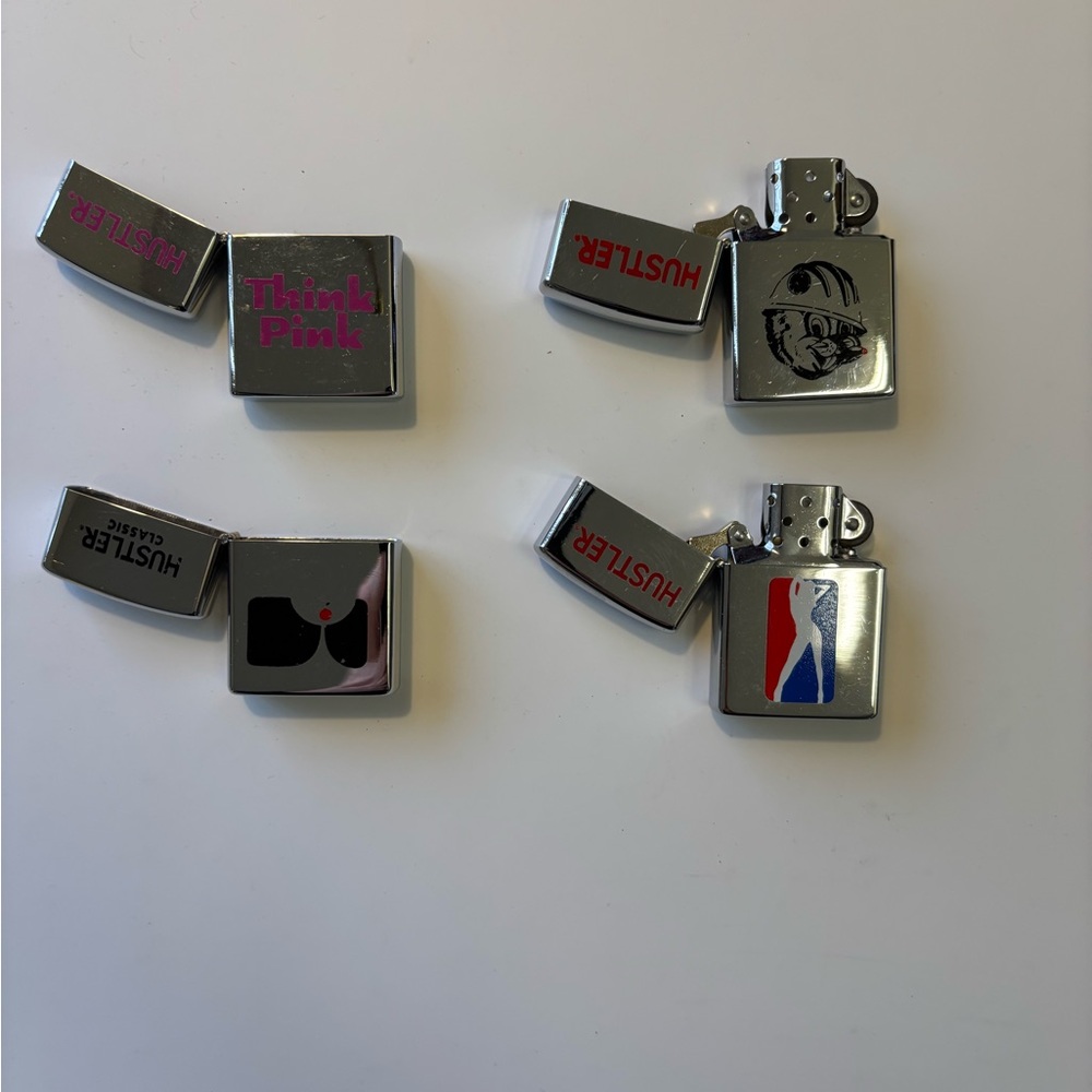 Hustler zippo style Silver color Lighters with Bold Designs